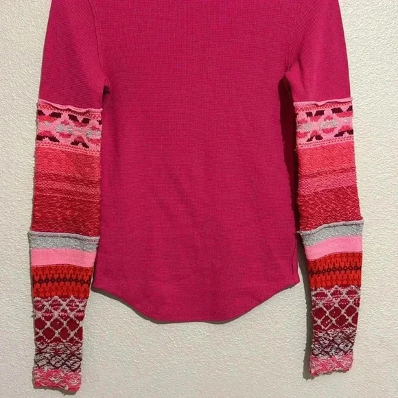 Free people We The Free All Too Well Cuff Waffle Thermal Long Sleeve Top - Picture 3 of 7